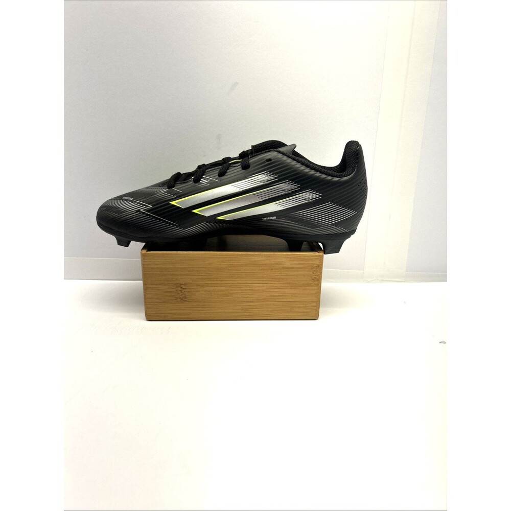 Adidas Kids Soccer Cleats F50 Club Black/Silver Lime Green Size 3 New No Box